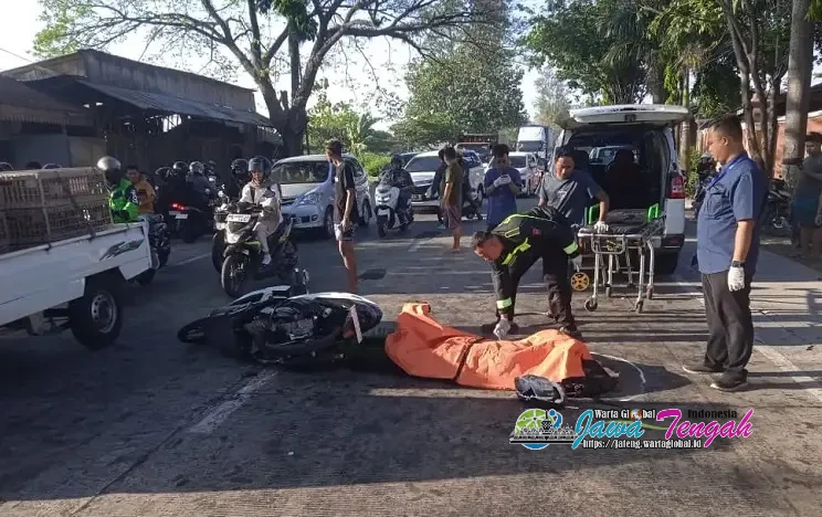 Pemotor Tewas Ditabrak Lari di Sragen, Polisi Gelar Olah TKP dan Buru Pelaku